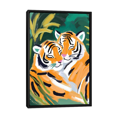Tigers In Love by Ohkimiko - Gallery-Wrapped Canvas Giclée on Canvas