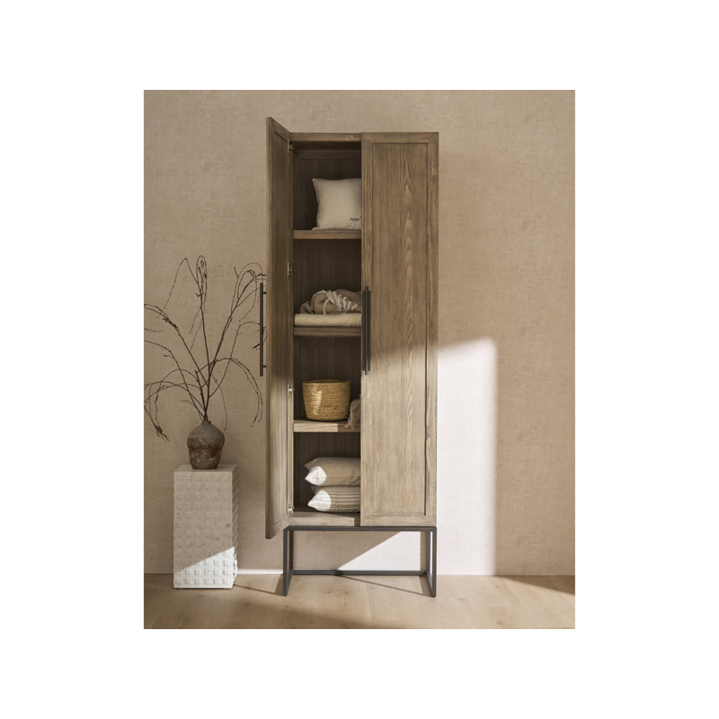 Dwell 2 - Door Solid Wood Armoire, Bronze