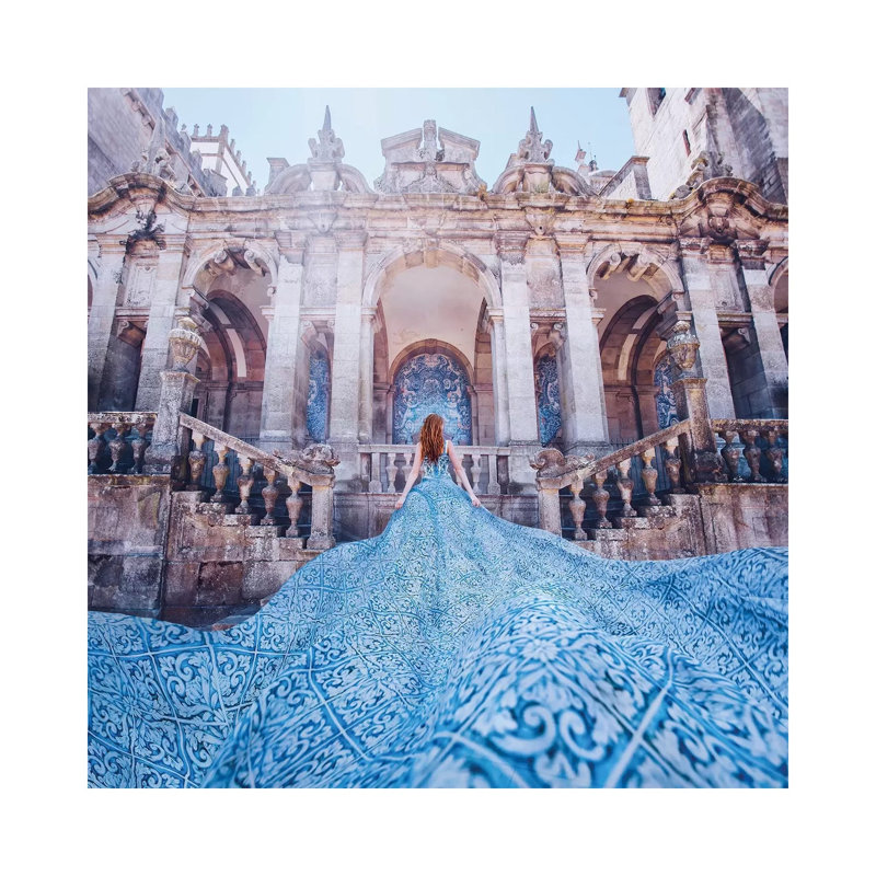 « Azulejo Dreams » par Hobopeeba-impression, Pas de tapis, Toile tendue, H 12 po x l 12 po x P 0,75 po