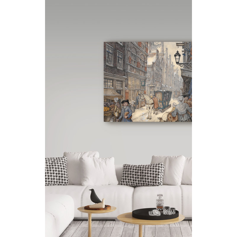 «City Carriage» par Graceleigh, reproduction d'art sur toile tendue, H 14 po x l 19 po x P 2 po