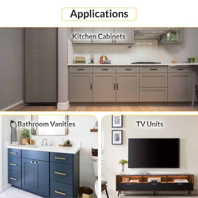 Poignée d'armoire de cuisine Brixwell BXB41162WC, Cuivre délavé