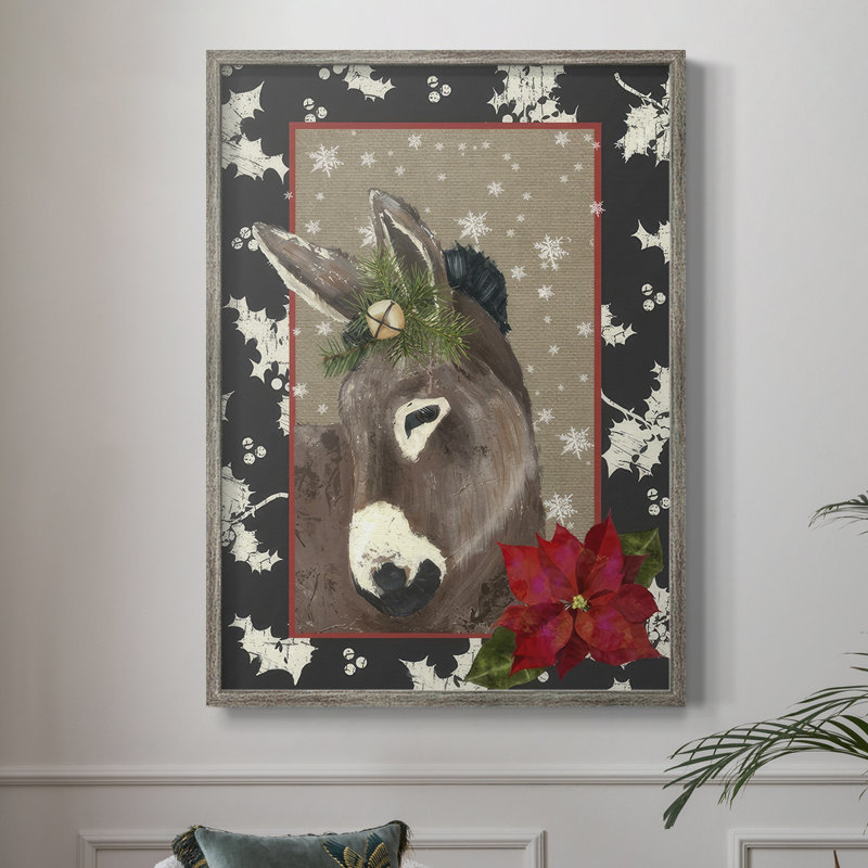 «County Christmas Farm III», reproduction encadrée - bois massif, H 11 po x l 9 po