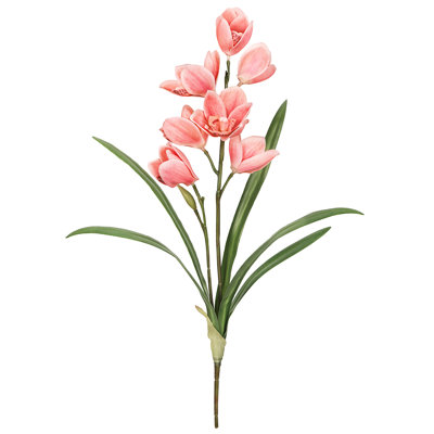 Artificial Cymbidium Orchid Plant Flower Stem Spray
