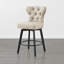 Tabouret de comptoir pivotant touffeté Akeil-810279840-810279843