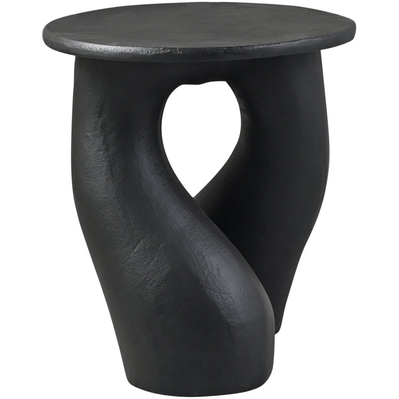 Table de bout en aluminium Talence, Noir
