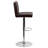 Nobles Contemporary Adjustable Height Barstool with Panel Back and Chrome Base-42689922