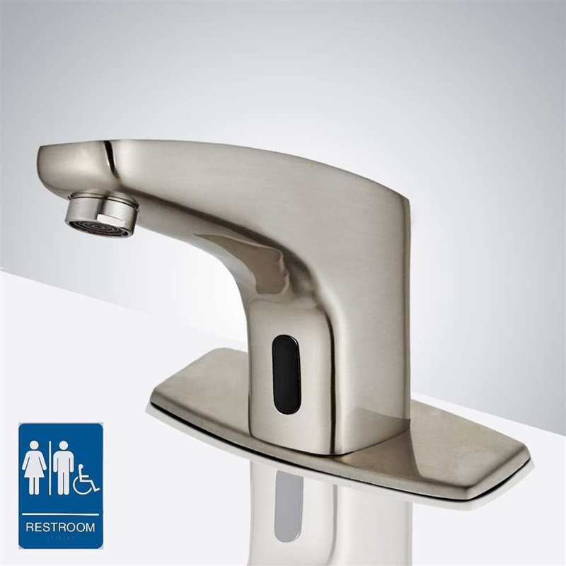 Robinet en nickel brossé commercial Sierra durable, élégant et parfait pour les espaces très fréquentés