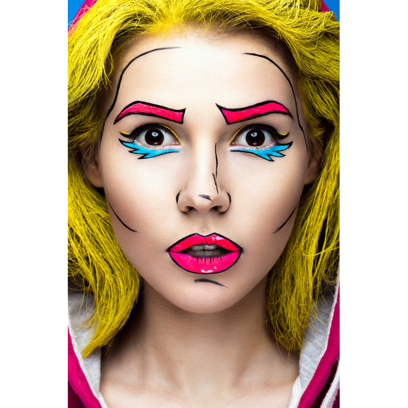 Surprised Young Woman - Wrapped Canvas Print, 30cm H x 20cm W x 3.8cm D