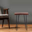 Table de bout Acacia Live Edge avec pieds en épingle à cheveux