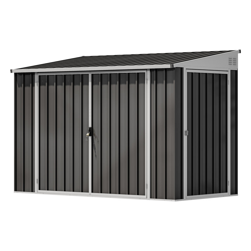 Remise de rangement en métal l 6,3 pi x P 4 pi
