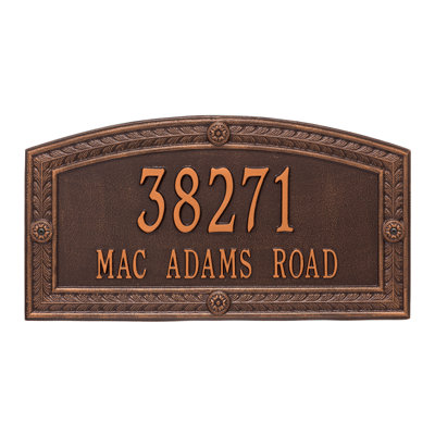 Plaque d'adresse murale sur 2 lignes Hamilton