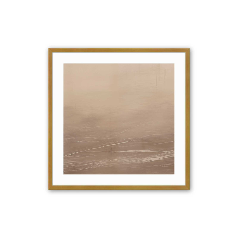 Silky Sandrifts v1, Cadre photo en or poli, H 20 po x l 20 po x P 1,25 po