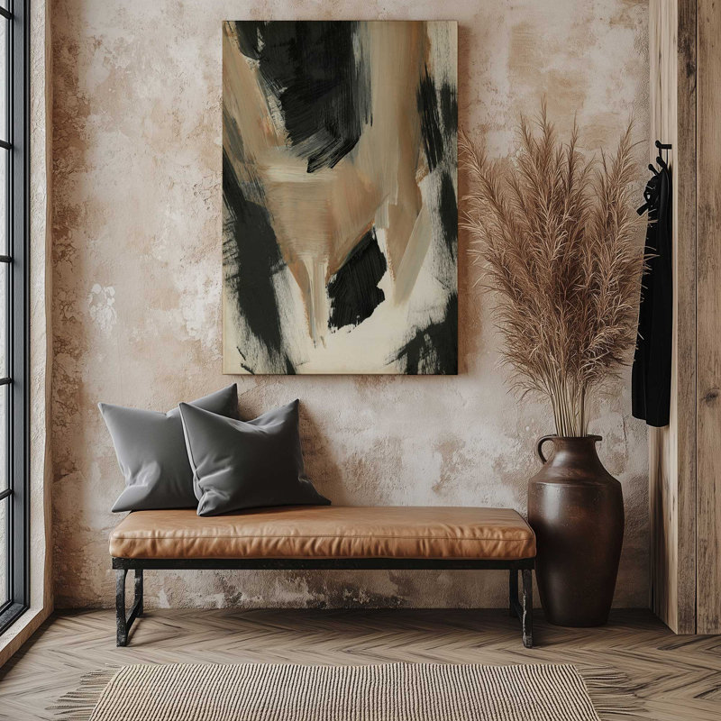 Toile tendue Burnt Ochre Echoes II, H 36 po x l 24 po