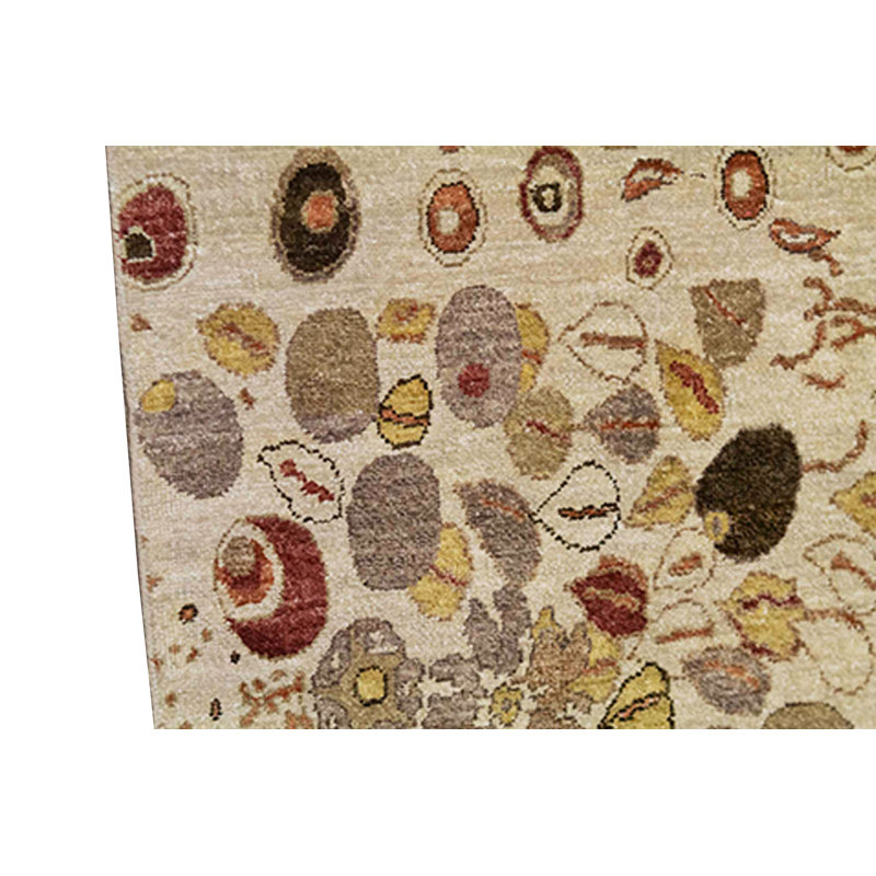 Hand-Knotted High-Quality Ivory Area Rug
