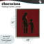Cadre flottant bourgogne père et fils, design par Arlington Prints-371790339-371790338