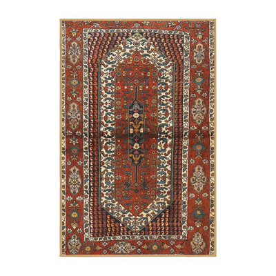 Tapis rouge/vert traditionnel