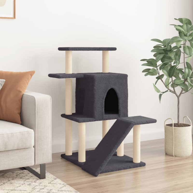 97cm H Cat Tree, Dark Grey