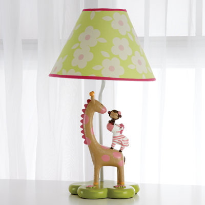 Abat-jour empire en tissu H 18 "jungle