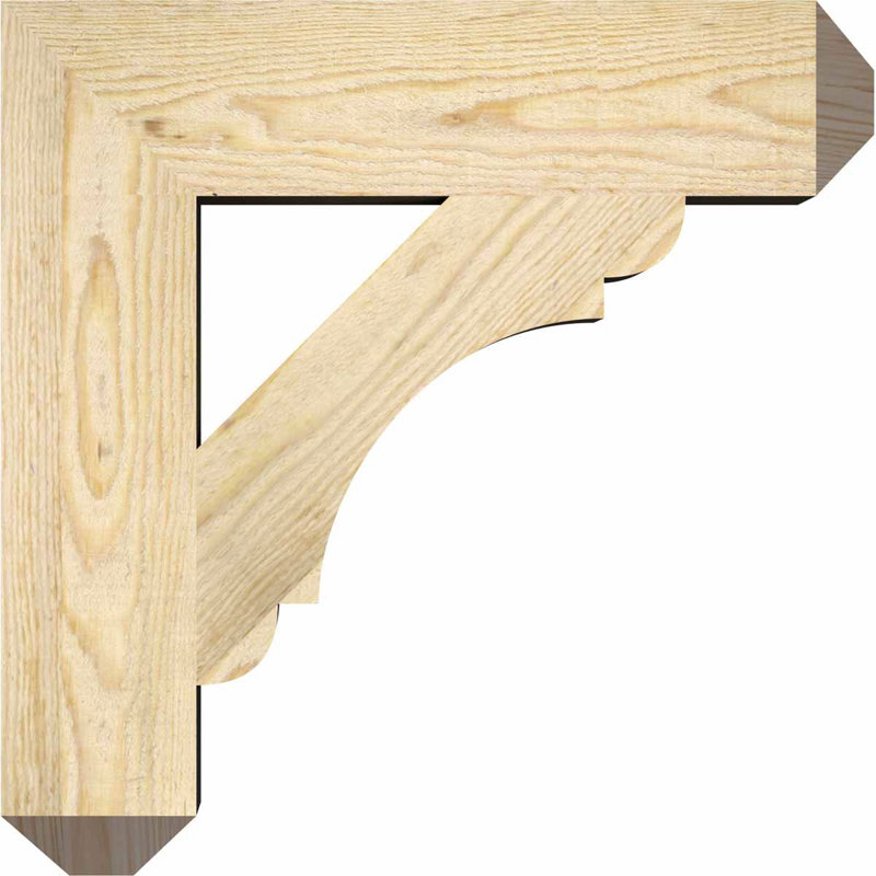 4"W x 18"D x 18"H Olympic Craftsman Rough Sawn Bracket, Douglas Fir, 18"H x 4"W x 18"D, Douglas Fir (Rough)