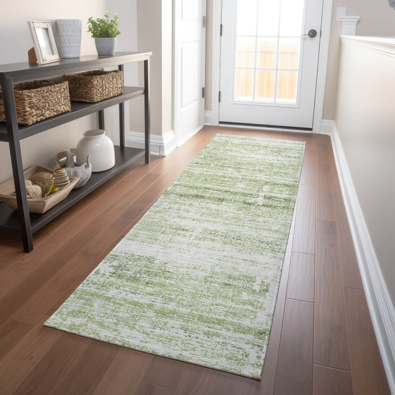 Premium Machine Washable Gerardo Aloe Rug, Runner 2'3" x 7'6"