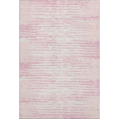 Premium Machine Washable Prisco Pink Rug