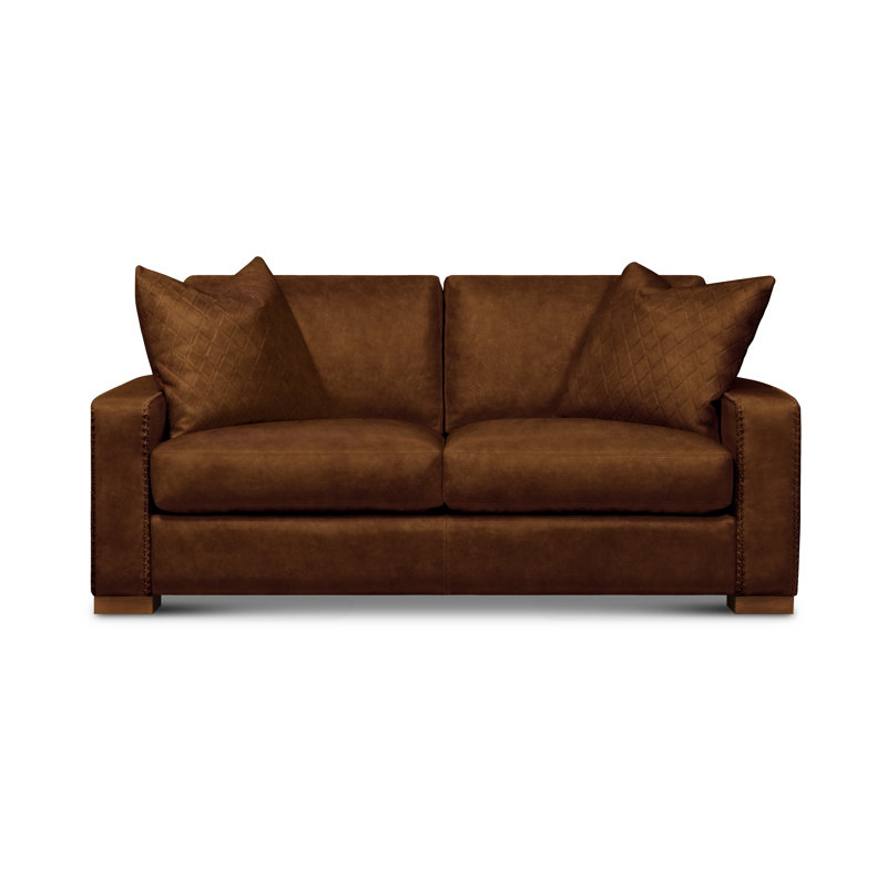 Urban Cowboy Leather Loveseat, Saddle (Maestro Artisano), Espresso