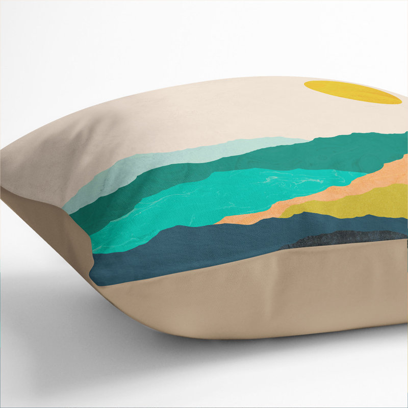 Nordic Minimalist Landscape No.3 Square Throw Cushion, Stone, 55cm H x 55cm W x 20cm D