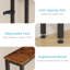 Canapé-console ajustable 78,7 po très long avec prises électriques - Table basse derrière le canapé avec station de charge pour le vestibule, le couloir et le salon - Conception compacte et peu encombrante - Couleur: brun rustique