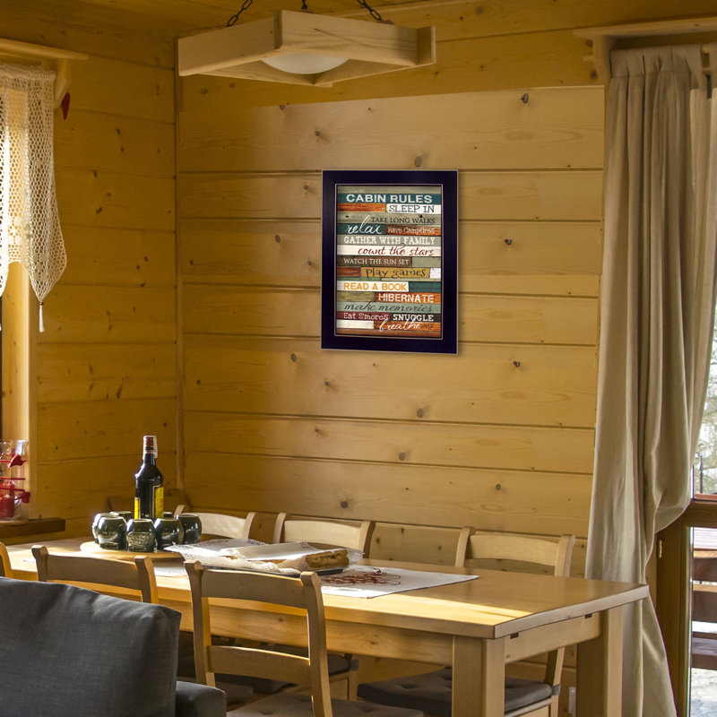« cabane rules »-cadre photo, art textuel sur papier