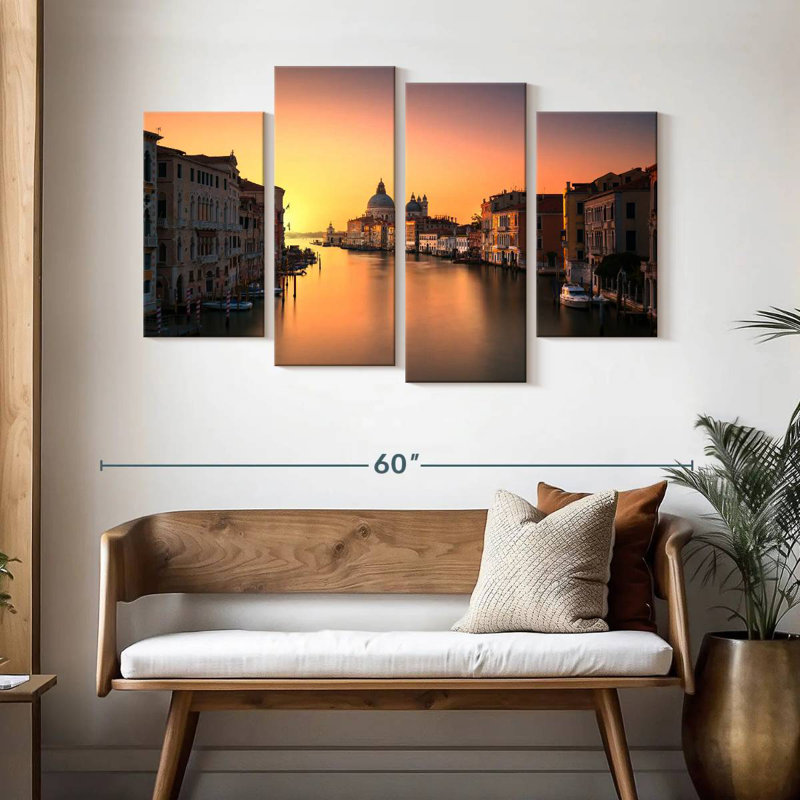 Lilie Grand Canal au coucher du soleil, H 32 po x l 52 po