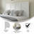 Raima Paneled Solid Wood Adjustable Headboard for Universal Metal Bed Frames-128229086-128229056