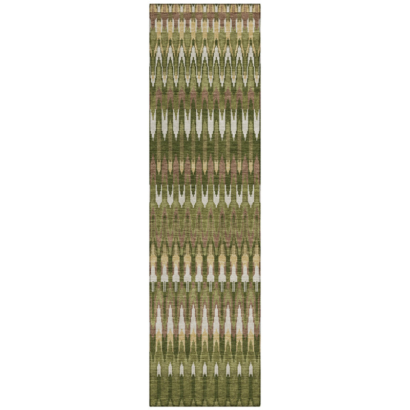 Washable Abstract Indoor / Outdoor Rug, Runner 2'3" x 7'6"
