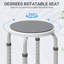 HOMCOM 360 Degree Swivel Shower Stool with Non-Slip Feet for Disabled, Grey