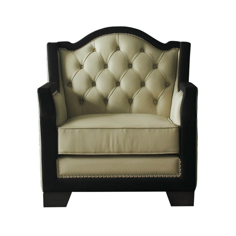 Fauteuil capitonné l 37 po Biskoupky