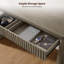 Bureau moderne cannelé avec 2 tiroirs cachés l 48,86 po Cesiro-1862708020