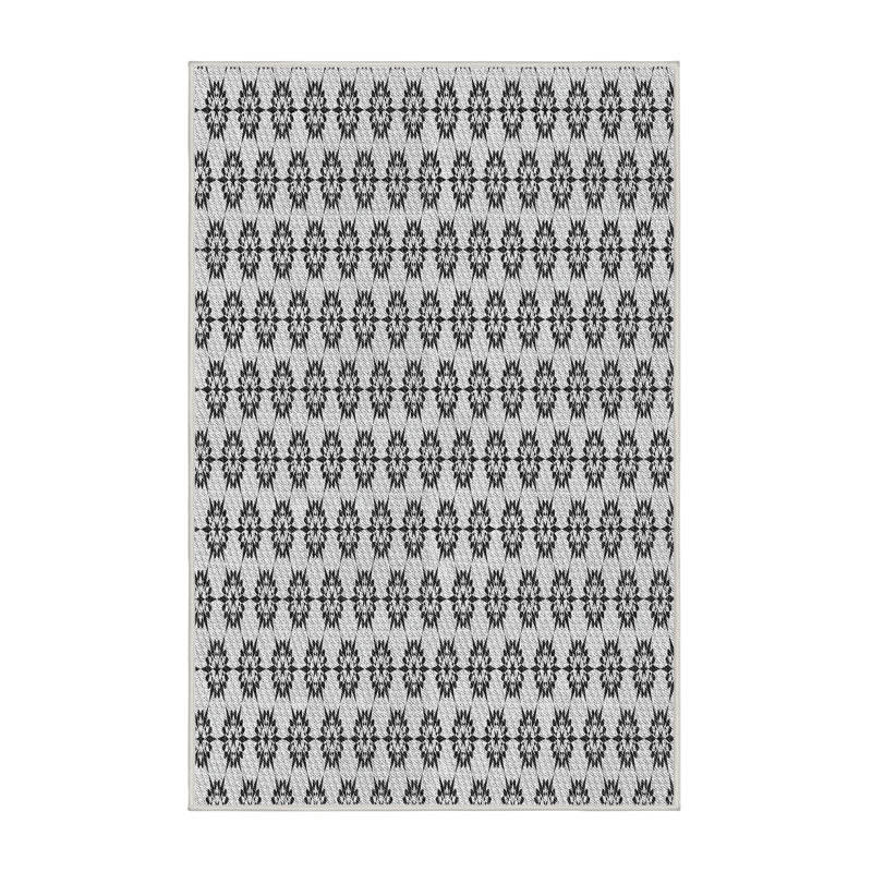 Tapis décoratif gris pottorff, Rectangle 4 pi x 6 pi
