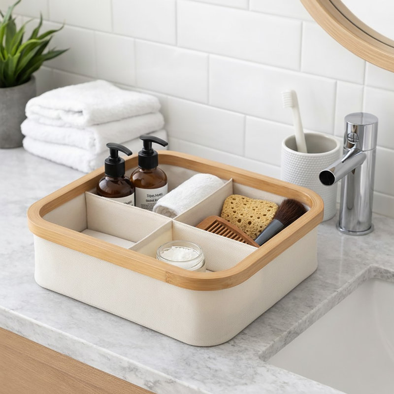 Evideco Decorative Basket, Ivory, 9