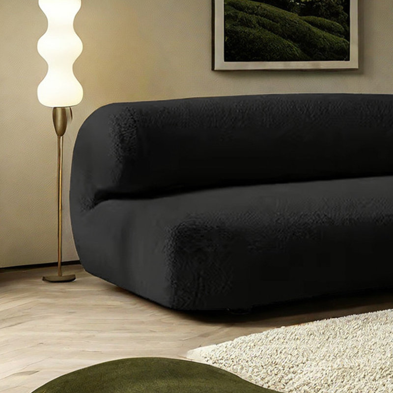 Canapé Wabi-sabi, H 27,55 po x l 70,86 po x P 40,15 po, Noir