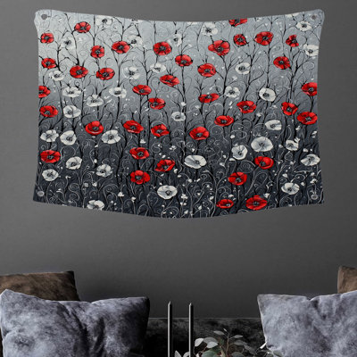 Poppies Wall Tapestry -  Floral Wall Decor