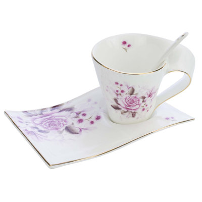 Hysley Porcelain Teacup and Saucer