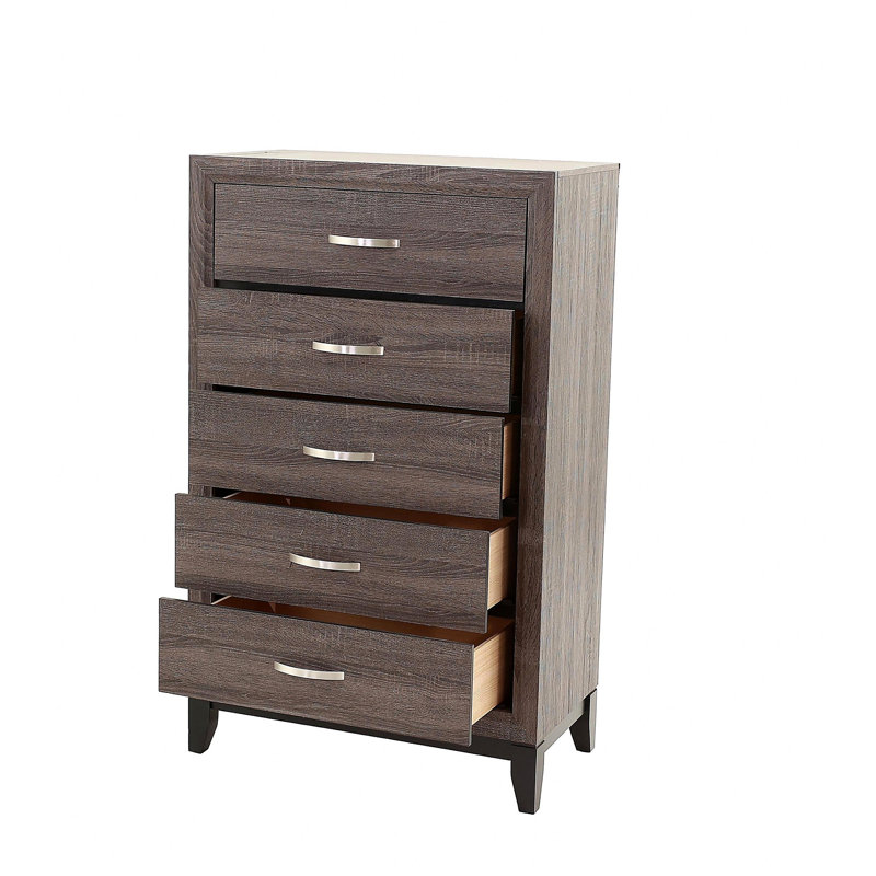 Garde-robe simple en bois 5 pièces