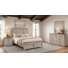 Ensemble de chambre à coucher Daleyssa 4 pièces pour lit queen, gris et taupe vieilli