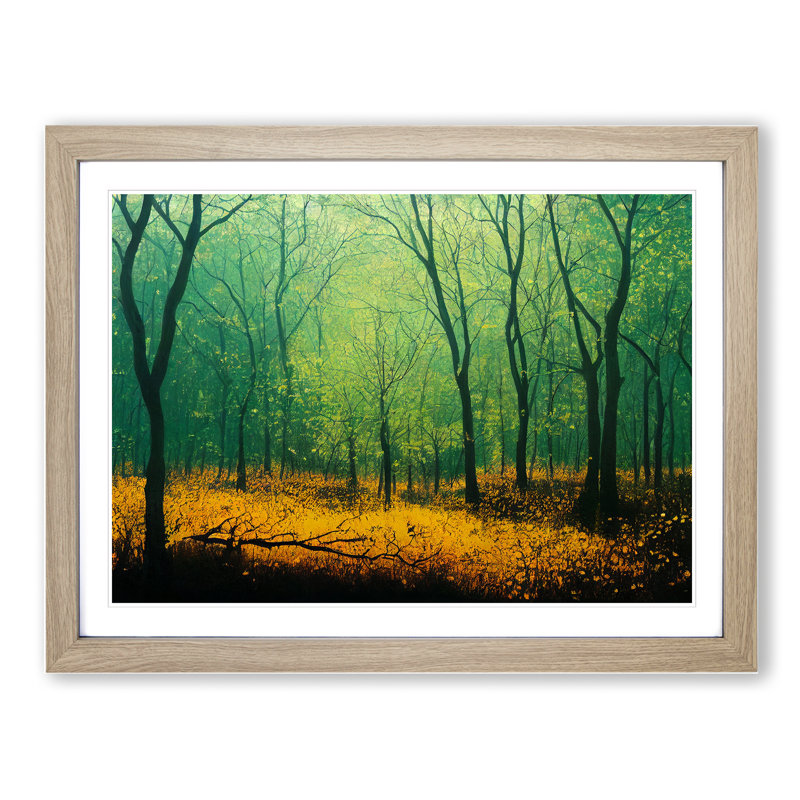 Sweet Spring Forest - Framed Print, 34cm H x 46cm W x 2cm D, Light Brown