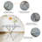 5- Piece Dining Table Set,Glass Top Metal Base Dining Tablewith 4 Faux Leather Dining Chairs-111233775-111233773
