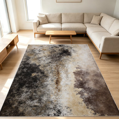 Tapis de style abstrait de 1 pièce pour le salon, doux et confortable, convient à toutes les saisons, facile à entretenir, tapis de sol intérieur lavable à la machine, convient à la chambre à coucher, à la salle à manger, au couloir, au bureau, au patio, à la maison, à la décoration extérieure.