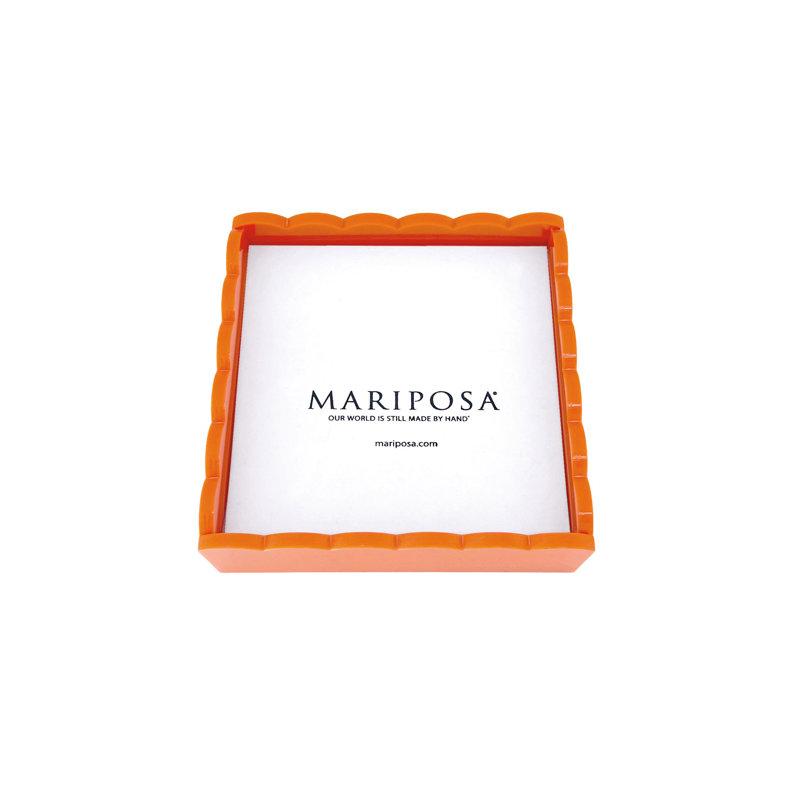 Boîte à serviettes orange avec insert, Orange