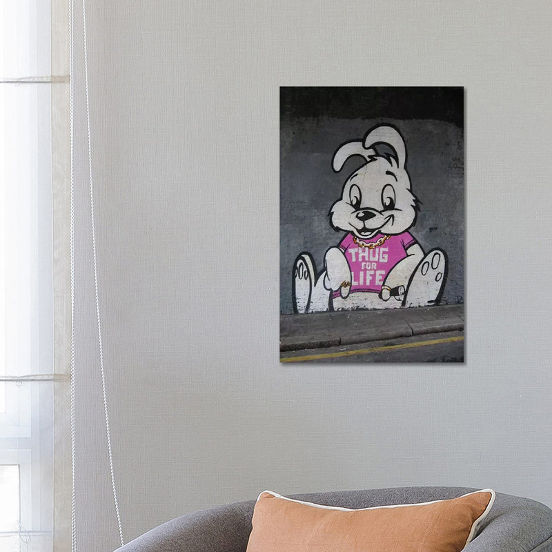 Thug For Life Bunny by Unknown Artist - Wrapped Canvas Gallery-Wrapped Canvas Giclée