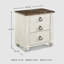 Aidsa Drawer Nightstand in Whitewash