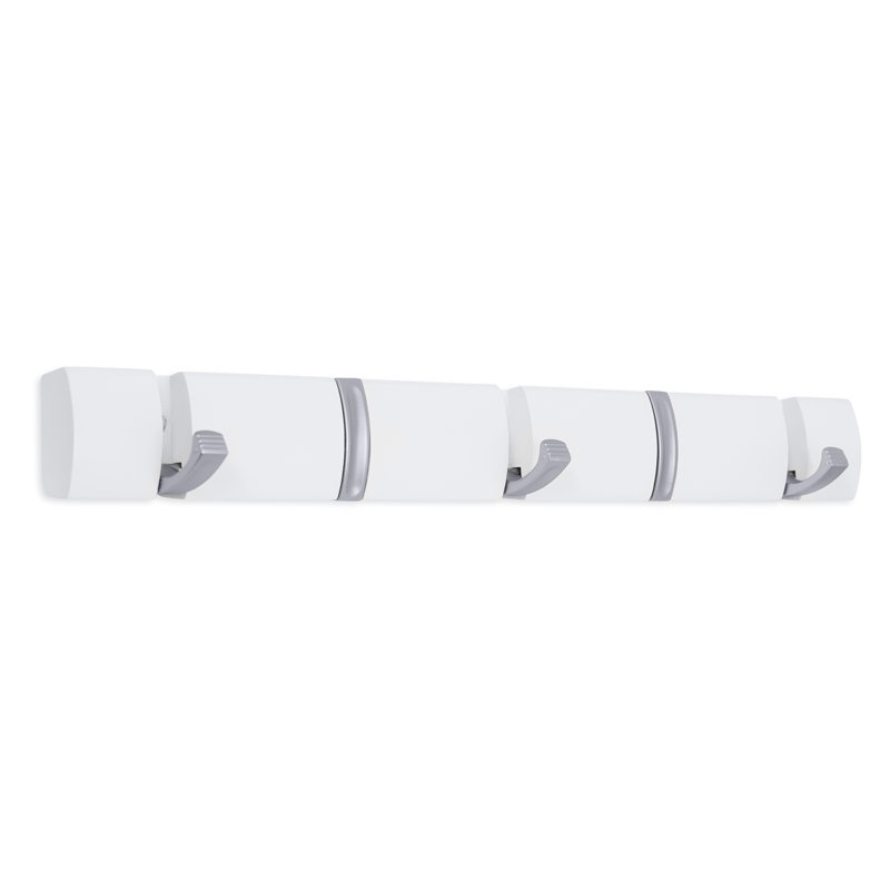 Porte-manteaux pliant à fixation murale, Blanc