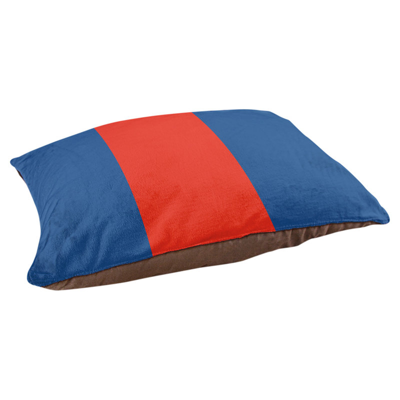 Coussin Tennessee, Grand (l 40 po x P 30 po x H 14 po), Bleu royal / rouge / bleu royal